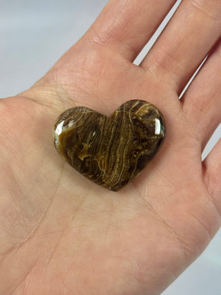 CHOCOLATE CALCITE HEART (A) Palmstone The Crystal Avenues 
