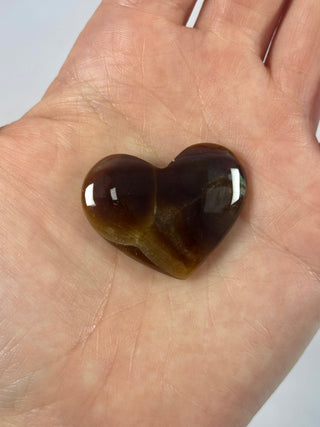 CHOCOLATE CALCITE HEART (C) Palmstone The Crystal Avenues 