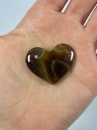 CHOCOLATE CALCITE HEART (C) Palmstone The Crystal Avenues 