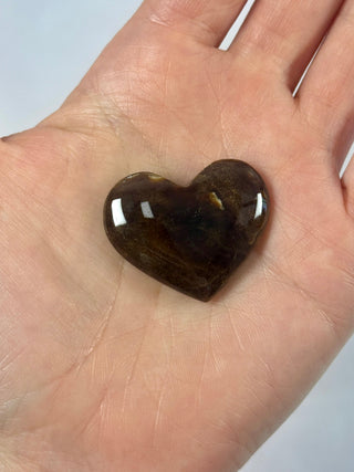 CHOCOLATE CALCITE HEART (D) Palmstone The Crystal Avenues 