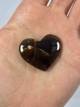 CHOCOLATE CALCITE HEART (D) Palmstone The Crystal Avenues 