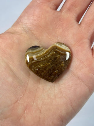 CHOCOLATE CALCITE HEART (E) Palmstone The Crystal Avenues 