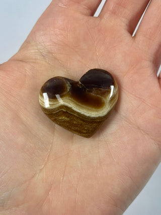 CHOCOLATE CALCITE HEART (E) Palmstone The Crystal Avenues 