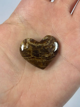 CHOCOLATE CALCITE HEART (G) Palmstone The Crystal Avenues 