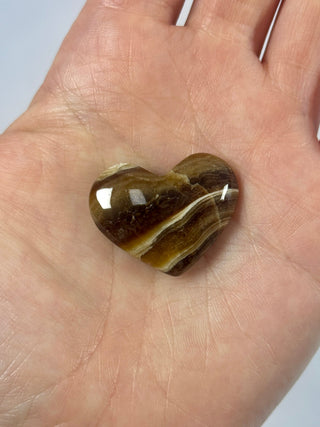 CHOCOLATE CALCITE HEART (H) Palmstone The Crystal Avenues 