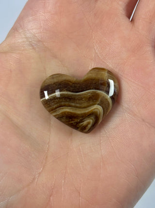 CHOCOLATE CALCITE HEART (H) Palmstone The Crystal Avenues 
