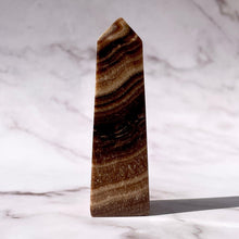 Load image into Gallery viewer, CHOCOLATE CALCITE TOWER (3) Palmstone The Crystal Avenues 
