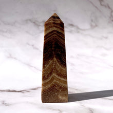 Load image into Gallery viewer, CHOCOLATE CALCITE TOWER (3) Palmstone The Crystal Avenues 
