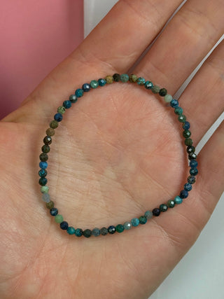 CHRYSOCOLLA FACET STRETCH BRACELET Bracelet The Crystal Avenues 
