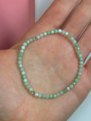 CHRYSOPRASE FACET STRETCH BRACELET Bracelet The Crystal Avenues 