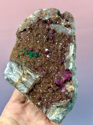 Cobaltoan Calcite on Dolomite – Kolwezi, DR Congo (1) Cluster The Crystal Avenues 