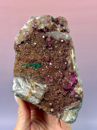 Cobaltoan Calcite on Dolomite – Kolwezi, DR Congo (1) Cluster The Crystal Avenues 