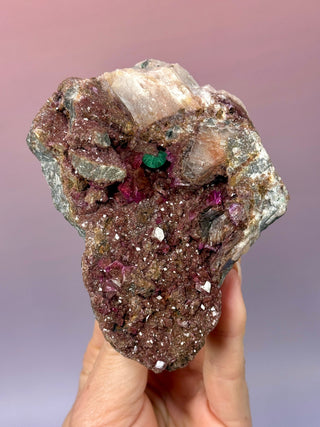 Cobaltoan Calcite on Dolomite – Kolwezi, DR Congo (3) Cluster The Crystal Avenues 