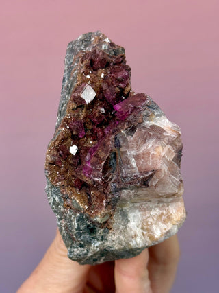 Cobaltoan Calcite on Dolomite – Kolwezi, DR Congo (5) Cluster The Crystal Avenues 
