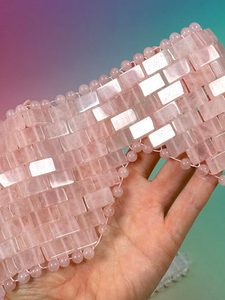 CRYSTAL EYE MASK Palmstone The Crystal Avenues Rose Quartz 