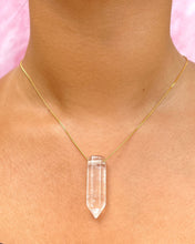 Indlæs billede til gallerivisning CRYSTAL NECKLACE - ROCK CRYSTAL POINT Necklace The Crystal Avenues 
