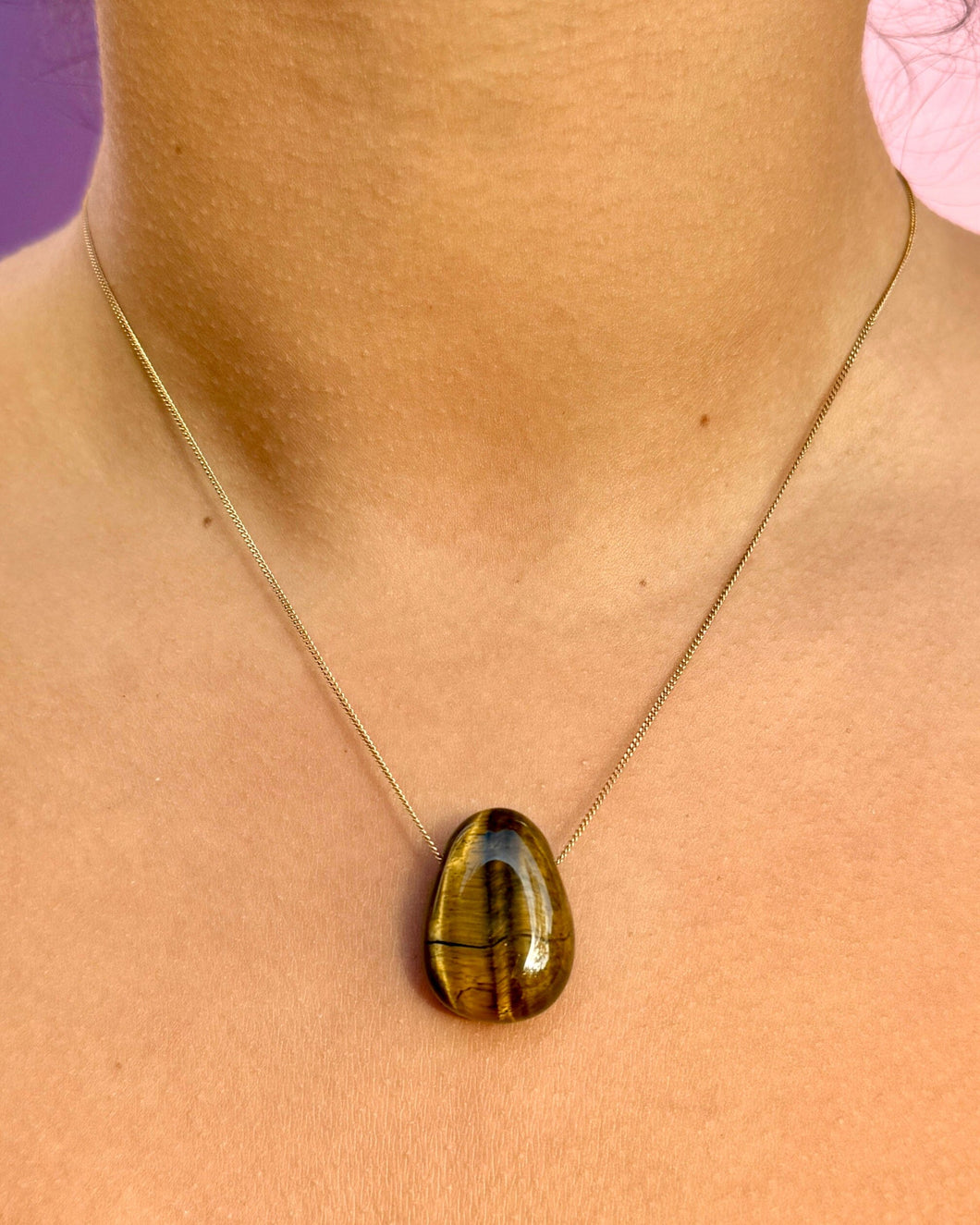 CRYSTAL NECKLACE - TIGER'S EYE Necklace The Crystal Avenues 