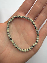 Load image into Gallery viewer, DALMATIAN JASPER BRACELET (4MM) Bracelet The Crystal Avenues 
