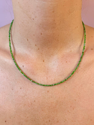 DIOPSIDE FACET CHOKER NECKLACE Necklace The Crystal Avenues 