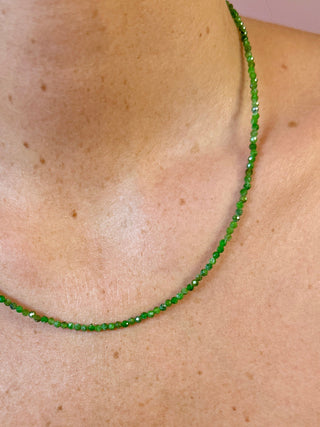 DIOPSIDE FACET CHOKER NECKLACE Necklace The Crystal Avenues 
