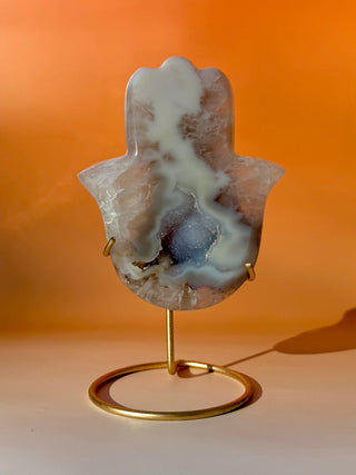 DRUZY AGATE HAMSA - EXCLUSIVE QUALITY (5) The Crystal Avenues 