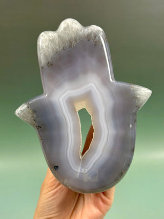DRUZY AGATE HAMSA - EXCLUSIVE QUALITY (C) The Crystal Avenues 
