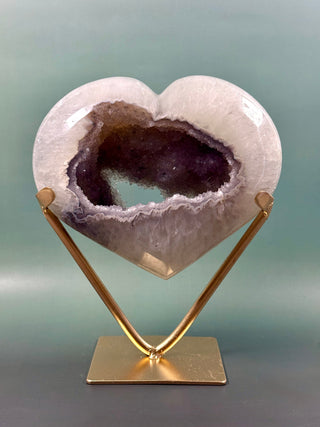 DRUZY AGATE HEART - EXCLUSIVE QUALITY (1) The Crystal Avenues 