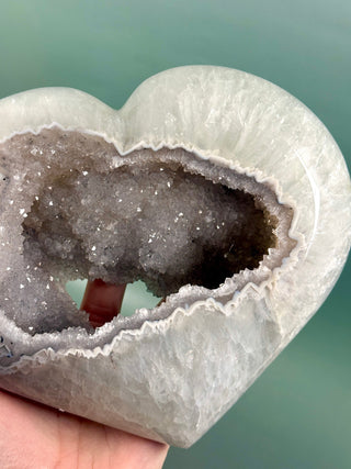 DRUZY AGATE HEART - EXCLUSIVE QUALITY (1) The Crystal Avenues 