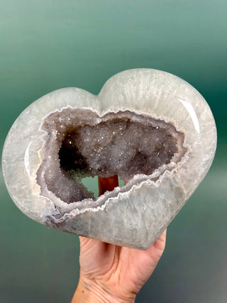 DRUZY AGATE HEART - EXCLUSIVE QUALITY (1) The Crystal Avenues 