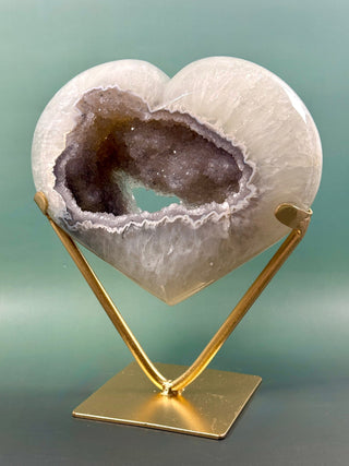 DRUZY AGATE HEART - EXCLUSIVE QUALITY (1) The Crystal Avenues 