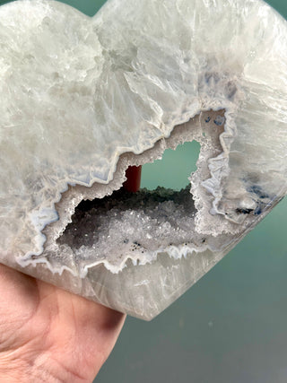 DRUZY AGATE HEART - EXCLUSIVE QUALITY (1) The Crystal Avenues 