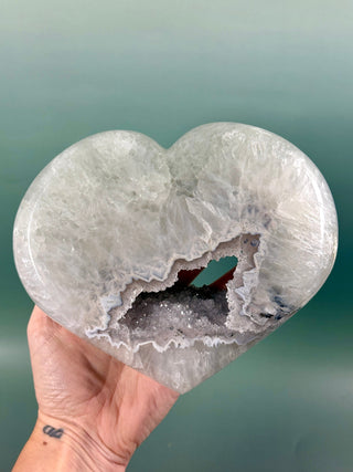 DRUZY AGATE HEART - EXCLUSIVE QUALITY (1) The Crystal Avenues 
