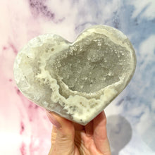 Load image into Gallery viewer, DRUZY AGATE HEART - EXCLUSIVE QUALITY (3) The Crystal Avenues 
