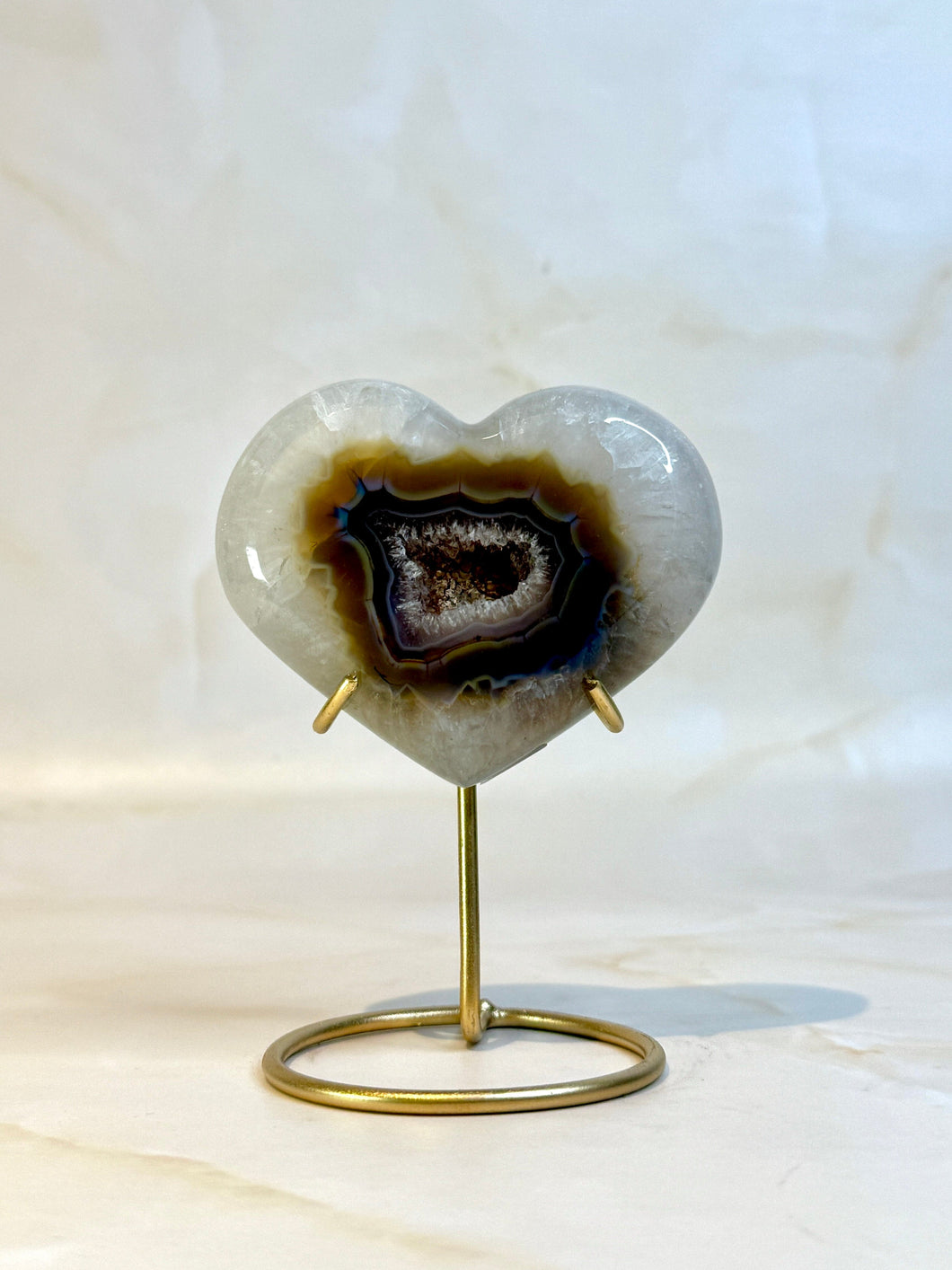 DRUZY AGATE HEART - EXCLUSIVE QUALITY (D) The Crystal Avenues 