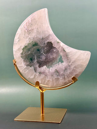 DRUZY AGATE MOON - EXCLUSIVE QUALITY (1) The Crystal Avenues 