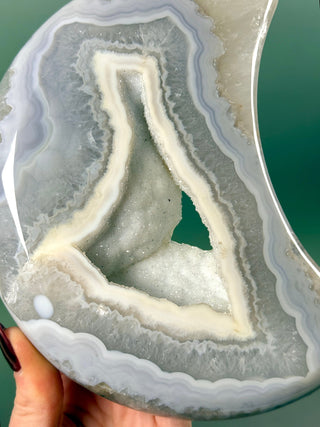 DRUZY AGATE MOON - EXCLUSIVE QUALITY (2) The Crystal Avenues 