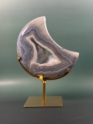 DRUZY AGATE MOON - EXCLUSIVE QUALITY (2) The Crystal Avenues 