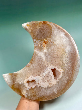 DRUZY AGATE MOON - EXCLUSIVE QUALITY (A) The Crystal Avenues 