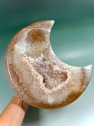 DRUZY AGATE MOON - EXCLUSIVE QUALITY (A) The Crystal Avenues 