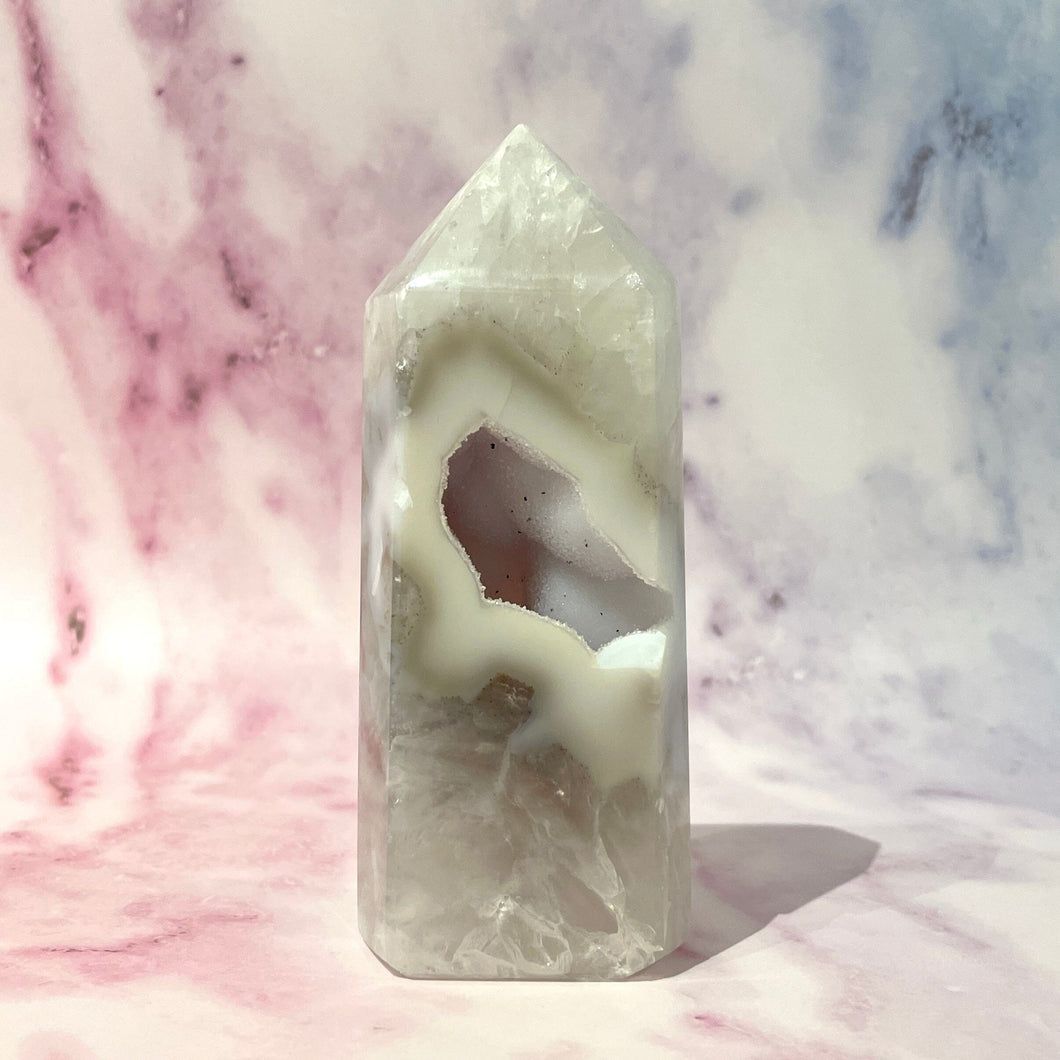 DRUZY AGATE TOWER - EXCLUSIVE QUALITY (B) The Crystal Avenues 