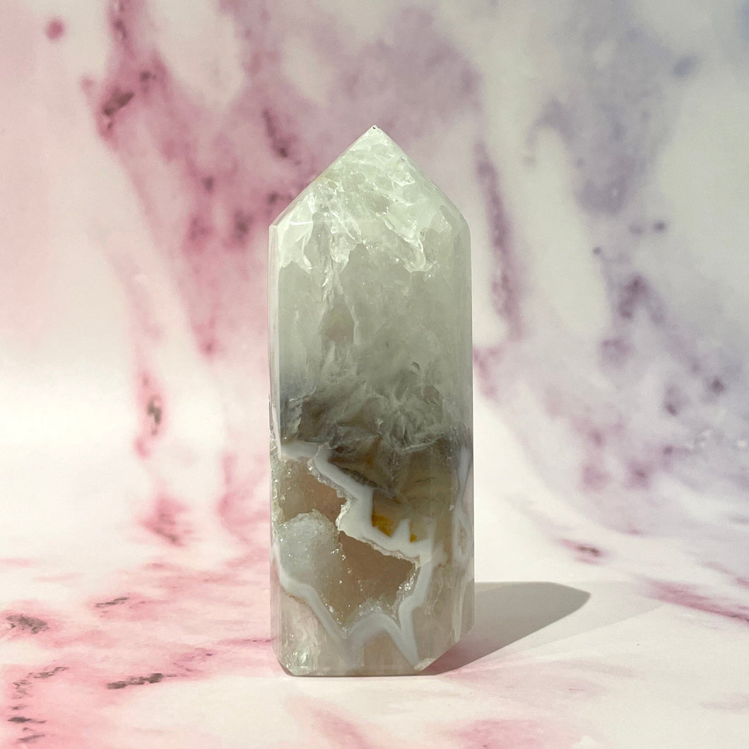 DRUZY AGATE TOWER - EXCLUSIVE QUALITY (M) The Crystal Avenues 