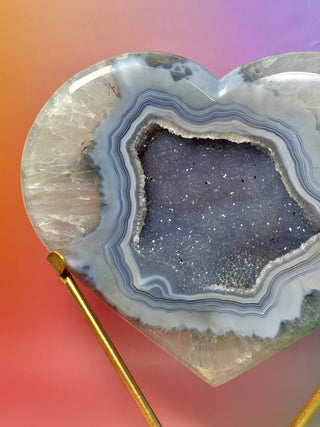 DRUZY AGATE XL HEART - EXCLUSIVE QUALITY (B) The Crystal Avenues 