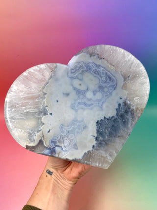 DRUZY AGATE XL HEART - EXCLUSIVE QUALITY (B) The Crystal Avenues 