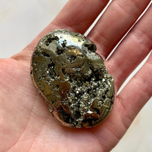 Load image into Gallery viewer, DRUZY PYRITE PALM STONE (3) Raw Crystal The Crystal Avenues 
