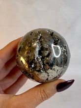 Indlæs billede til gallerivisning DRUZY PYRITE SPHERE (1) Raw Crystal The Crystal Avenues 
