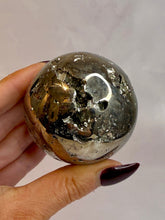 Load image into Gallery viewer, DRUZY PYRITE SPHERE (2) Raw Crystal The Crystal Avenues 
