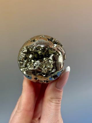 DRUZY PYRITE SPHERE (3) Raw Crystal The Crystal Avenues 