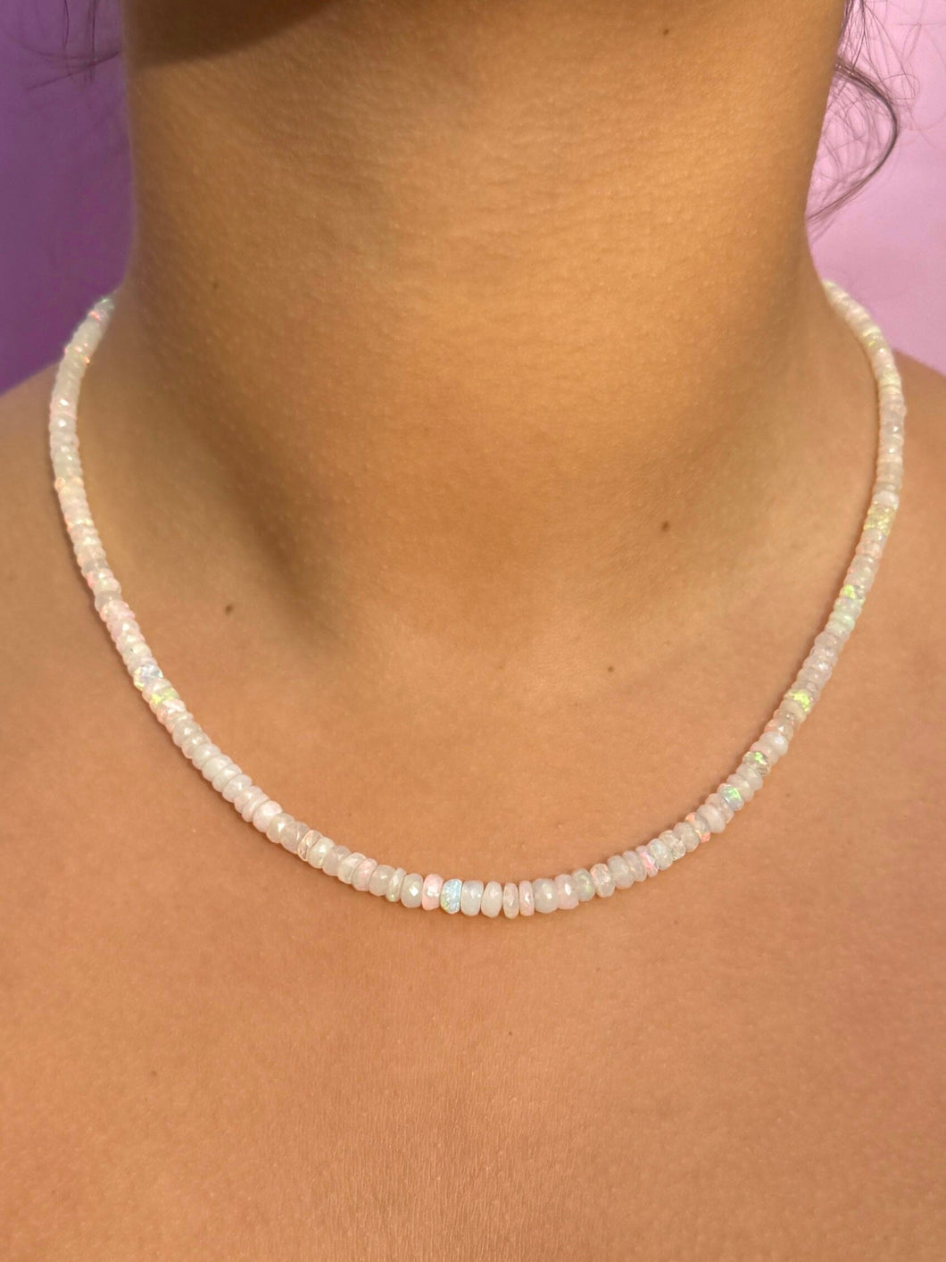 ETHIOPIAN OPAL EXCLUSIVE NECKLACE (1) Necklace The Crystal Avenues 