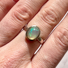 Load image into Gallery viewer, ETHIOPIAN OPAL SILVER RING (2) SIZE: 55.5 The Crystal Avenues 
