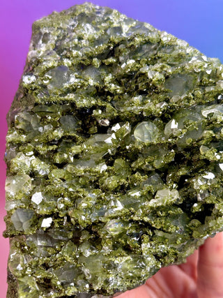 FAIRY FORREST EPIDOTE W. QUARTZ (1) Cluster The Crystal Avenues 